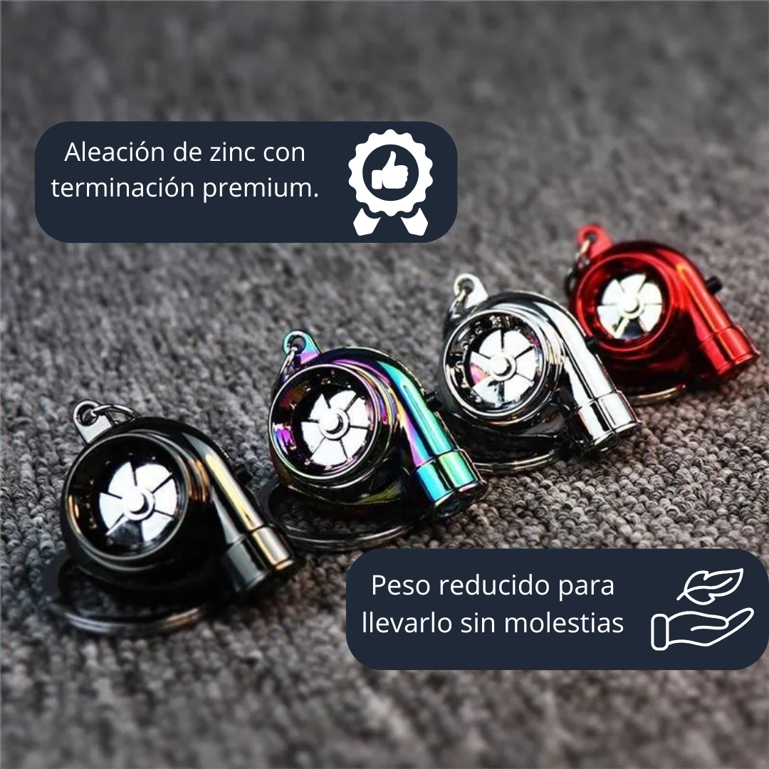 Llavero Giratorio Tipo Turbo con Luz