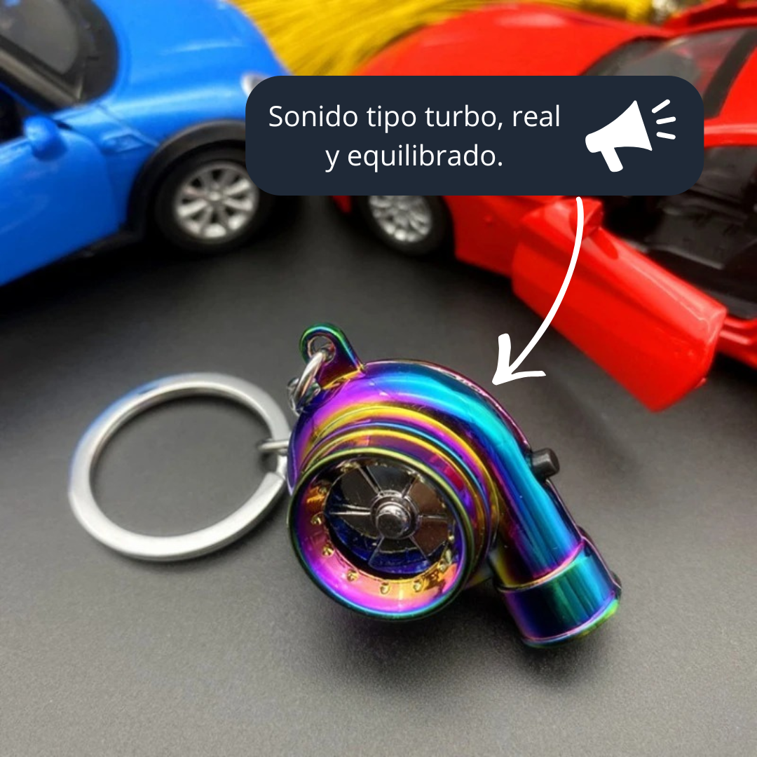Llavero Giratorio Tipo Turbo con Luz